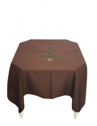 (R$8,80) Toalha Quadrada Oxford Marrom (1.50m)