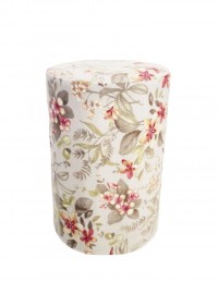 (R$22,00) Puff Mesa Redondo + Capa Floral (D45/A69cm)