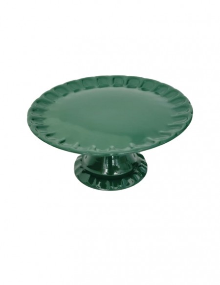 (R$14,00) Boleira Relevo Verde Bandeira (A16 / D33cm)