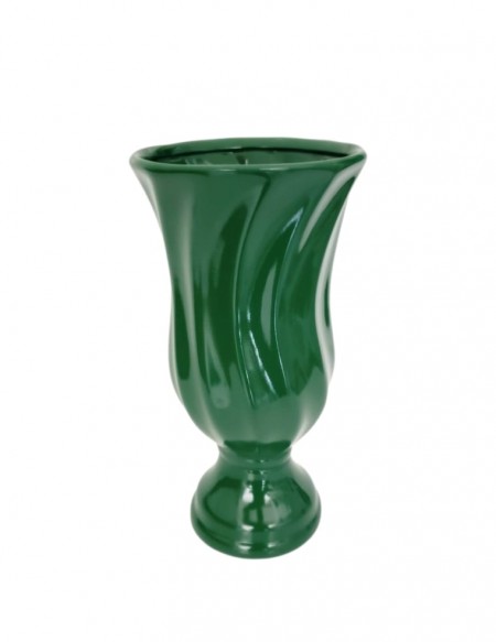 (R$14,00) Vaso Torcido Verde Bandeira (A36 / D7.5cm)