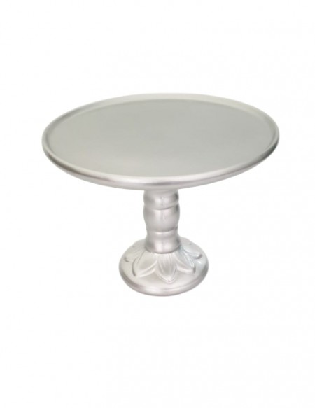 (R$12,00) Boleira Pé Alto Prata (A20 / D26cm)