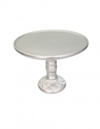 (R$16,00) Boleira Pé Alto Prata (A20 / D26cm)