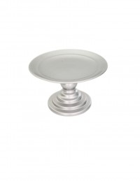 (R$14,00) Boleira Pé Baixo Prata (A14.5 / D24.5cm)