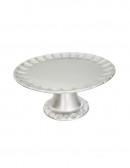 (R$14,00) Boleira Relevo Prata (A16 / D33cm)