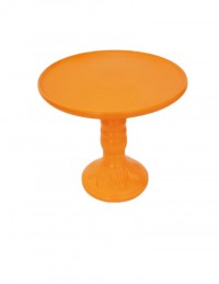 (R$16,00) Boleira Pé Alto Laranja Neon (A25 / D26cm)