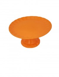 (R$18,00) Boleira Relevo Laranja Neon (A16 / D33cm)