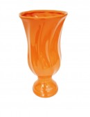 (R$14,00) Vaso Torcido Laranja (A36 / D7.5cm)