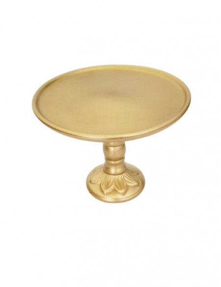 (R$12,00) Boleira Pé Alto Dourada (A20 / D26.5cm)