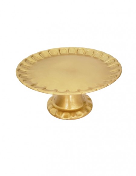 (R$14,00) Boleira Relevo Dourada (A16 / D33cm)