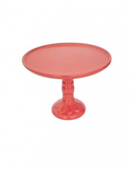 (R$12,00) Boleira Pé Alto Coral (A20 / D26.5cm)