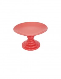 (R$14,00) Boleira Pé Baixo Coral (A14.5 / D24.5cm)