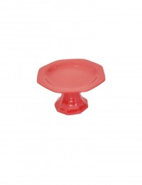 (R$14,00) Boleira Sextavada Coral (A10 / D19cm)