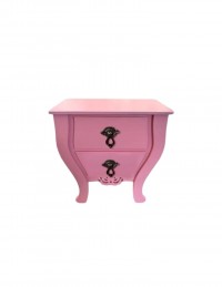 (R$18,00) Mini Criado Bombê Mdf Rosa Baby (C26xL13xA26)