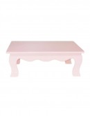 (R$10,00) Mesinha Aparador Mdf Rosa Baby PP
