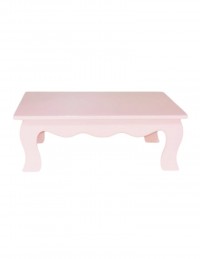 (R$10,00) Mesinha Aparador Mdf Rosa Baby PP (C30xL18xA11cm)