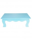 (R$10,00) Mesinha Aparador Mdf Azul Baby PP