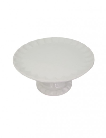 (R$14,00) Boleira Relevo Branca (A16 / D33cm)