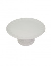 (R$18,00) Boleira Relevo Branca (A16 / D33cm)