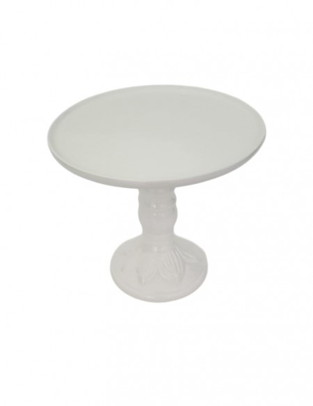 (R$12,00) Boleira Pé Alto Branca G (A24 / D26cm)