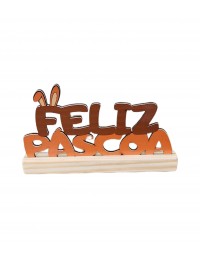 (R$12,00) Letreiro de Mesa - Feliz Páscoa (L19.5 / A12cm)