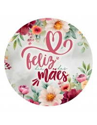 (R$38,00) Capa Painel Redondo Feliz Dia das Mães
