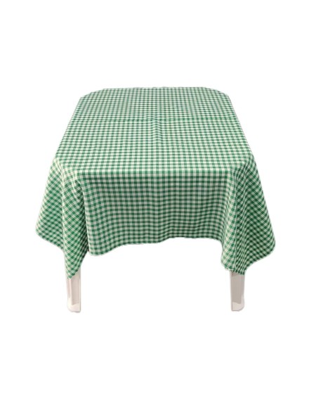 (R$7,80) Toalha Quadrada Xadrez Verde/Branco (1.40m)