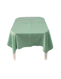 (R$8,80) Toalha Quadrada Xadrez Verde/Branco (1.40m)