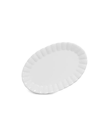 (R$15,00) Travessa Ondulada Oval Rasa (42x30cm)
