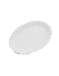 (R$18,00) Travessa Ondulada Oval Rasa (42x30cm)