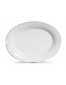(R$15,00) Travessa Oval Rasa Detalhe (42x32cm)