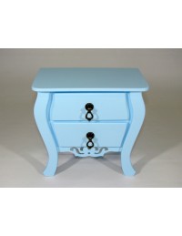 (R$18,00) Mini Criado Bombê MDF Azul Baby (C26xL13xA26)