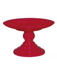 (R$12,00) Boleira Pé Baixo Vermelha (A14.5/D24.5cm)
