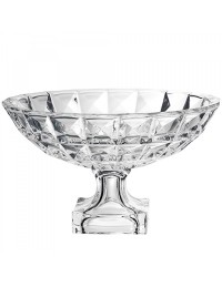 (R$28,00) Fruteira Vidro Cristal c/ Pé (D29cm / A19cm)