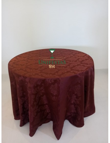 (R$12,00) Toalha Aparador Jacquard Marsala (2.80m)