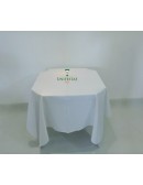 (R$4,000) Toalha Quadrada Oxford Branca (1,50m)