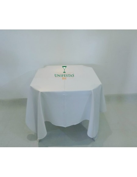 (R$4,000) Toalha Quadrada Oxford Branca (1,50m)