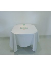 (R$7,80) Toalha Quadrada Oxford Branca (1,50m)