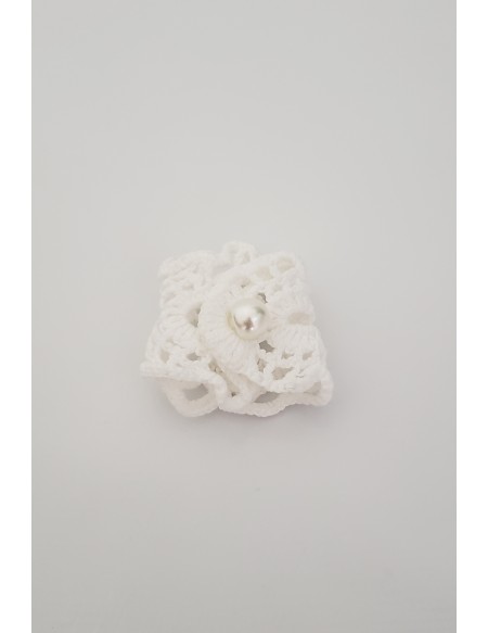 (R$1,00) Anel Guardanapo - Branco Crochê