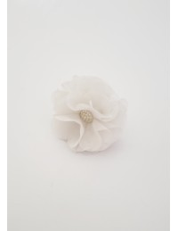 (R$1,80) Anel Guardanapo - Flor Tecido Branco