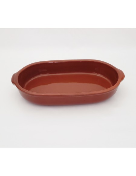(R$12,00) Assadeira Oval Cerâmica P (43x25cm)