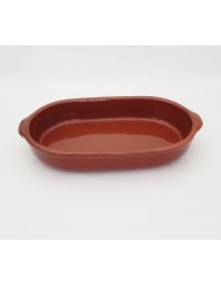 (R$20,00) Assadeira Oval Cerâmica P (43x25cm)
