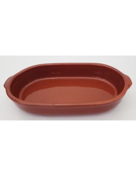 (R$15,00) Assadeira Oval Ceramica G (50x29cm)