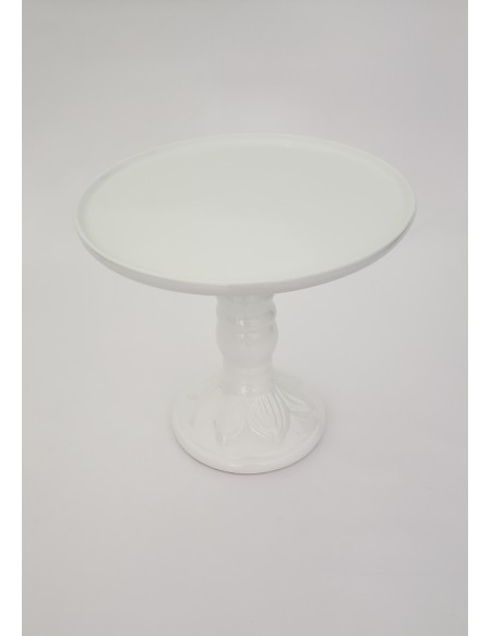 (R$12,00) Boleira Pé Alto Branca G (A24 / D26cm)