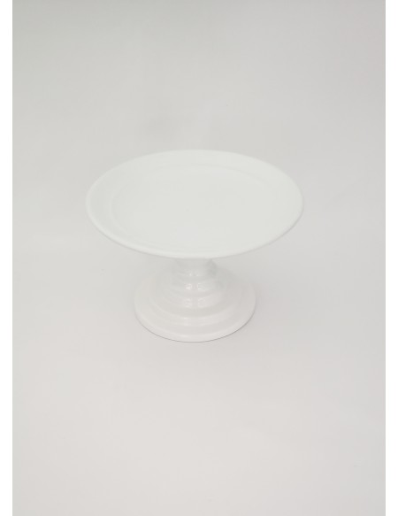 (R$10,00) Boleira Pé Baixo Branca (A14.5 / D24.5cm)