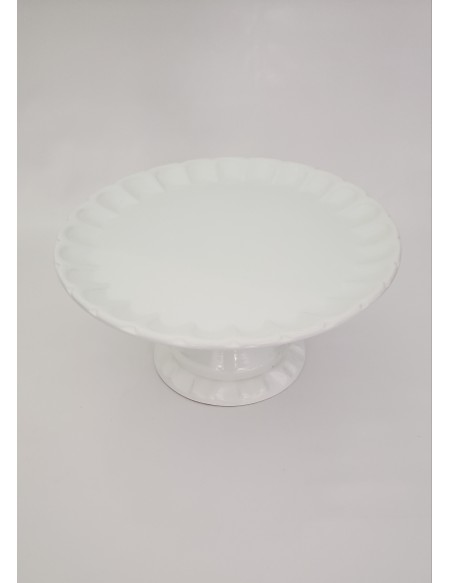 (R$14,00) Boleira Relevo Branca (A16 / D33cm)