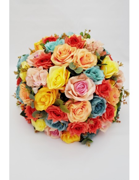 (R$35,00) Buquê Permanente Flor Colorida