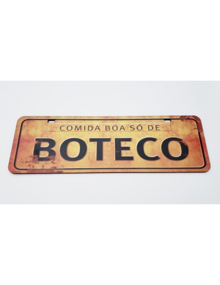 (R$4,00) Placa - Comida Boa Só de Boteco (L40xA13cm)