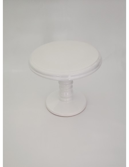 (R$12,00) Boleira Pé Médio Branca Borda Baixa (A19/D20cm)