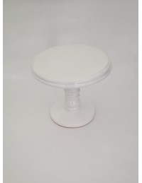 (R$14,00) Boleira Pé Médio Branca Borda Baixa (A19/D20cm)