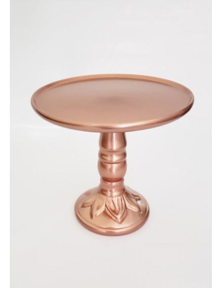 (R$12,00) Boleira Pé Alto Bronze Claro (A25 / D27cm)